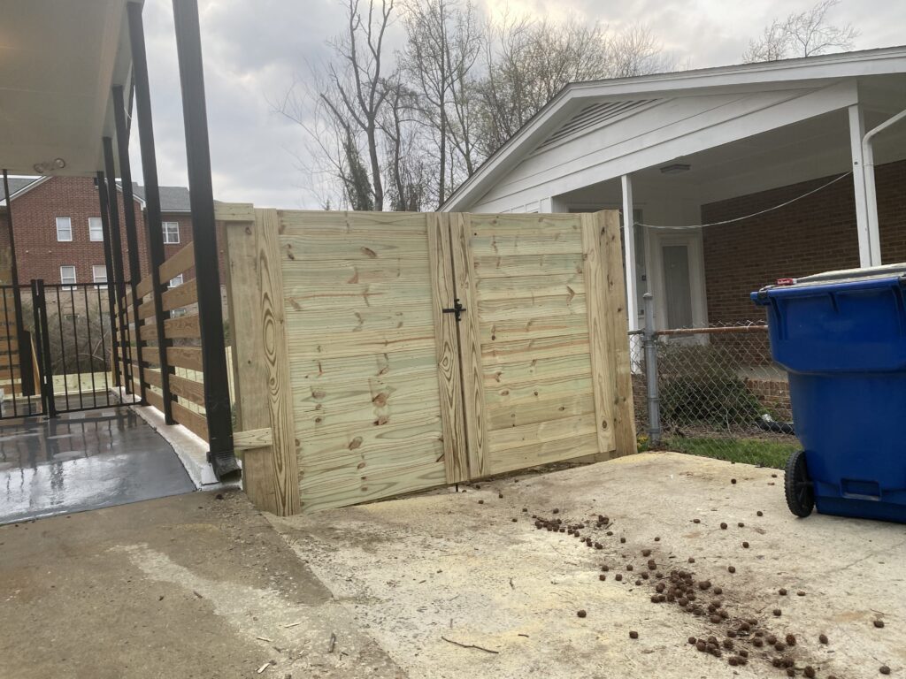 Wood Fence Gate Installation